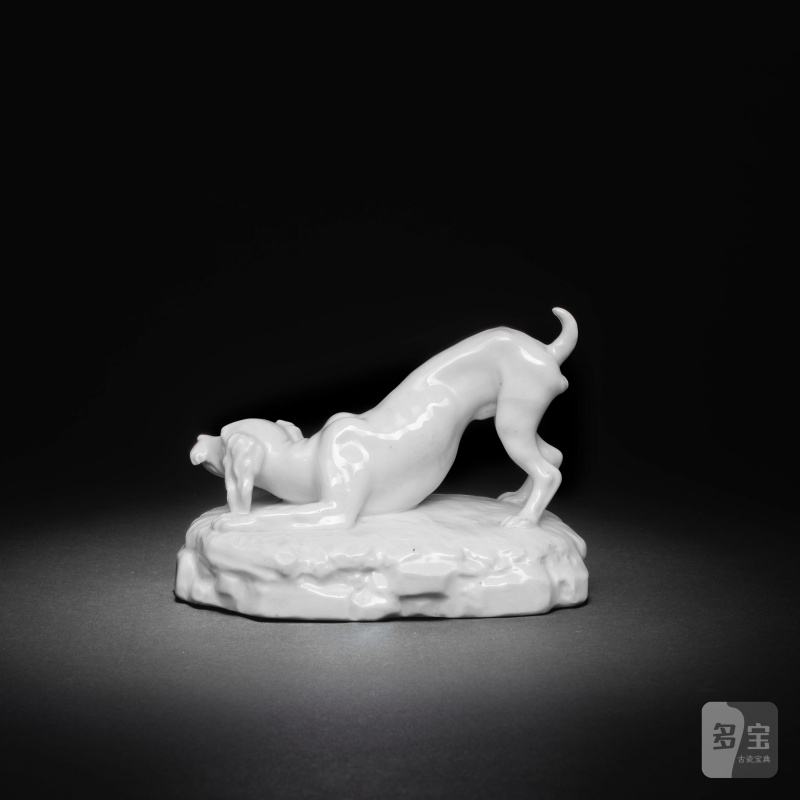 A Hoechst white model of a hound, circa 1765 - 图5